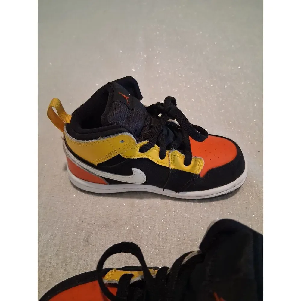Nike Air Jordan 1 Mid SE TD Amarillo Team Orange Toddler Size 8C BQ6933-087 Kids